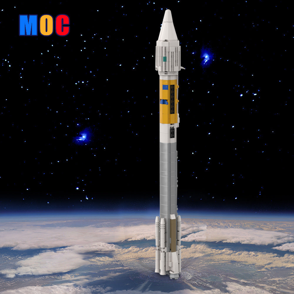 313pcs MOC 130541 1:110 Atlas IIAS Space Rocket Building Blocks Set - Gobricks Version - Perfect for STEM Education, Space Exploration Enthusiasts & Collectors