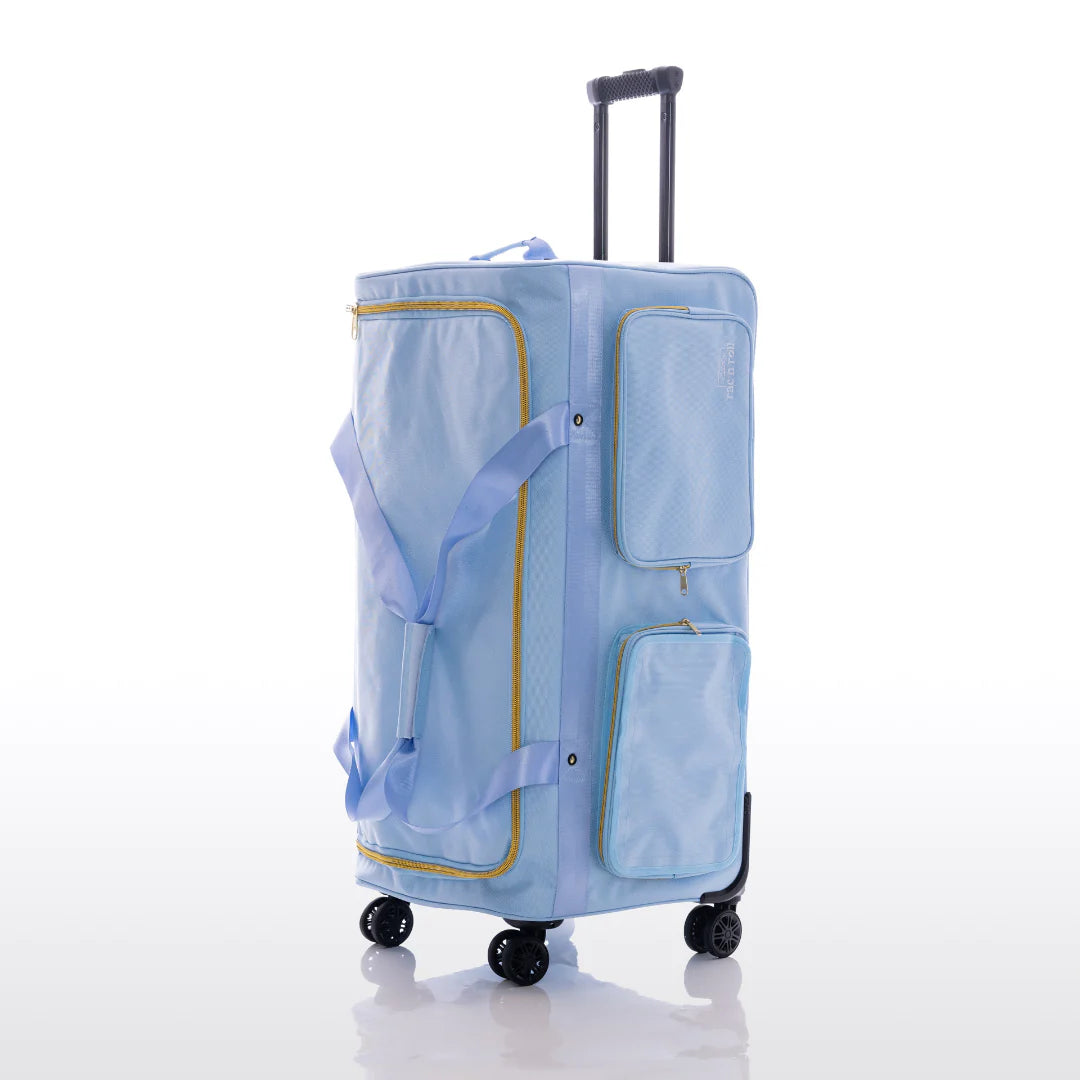 Rac n Roll Medium Sky Blue Backpack with Built-in Storage - Perfect for School, Travel, and Outdoor Adventures