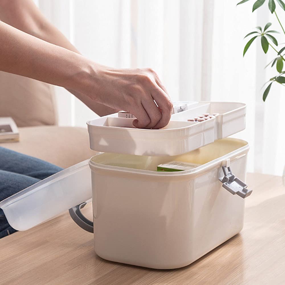 Cheaonglove Large First Aid Kit - Portable Medicine Storage Box with Modern Design, White, Unisex - Perfect for Home, Office, Travel & Emergency Preparedness