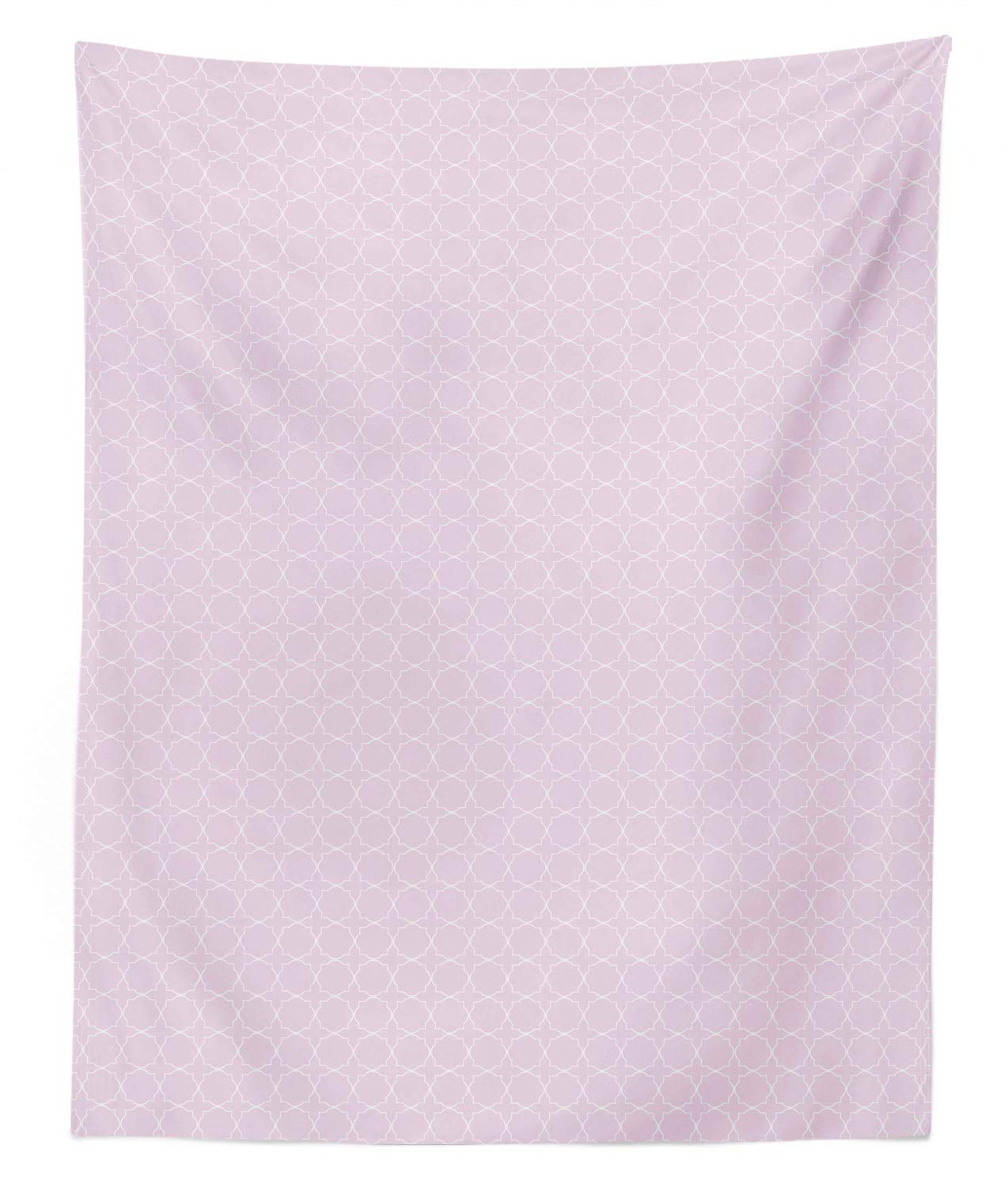 Ambesonne Eastern Tapestry King Size - Minimalist Oriental Line Art Wall Hanging, Pastel Pink & White Bedspread (68x88 inches) - Perfect for Bohemian Bedroom Decor, Living Room Wall Art & Dorm Room Aesthetics