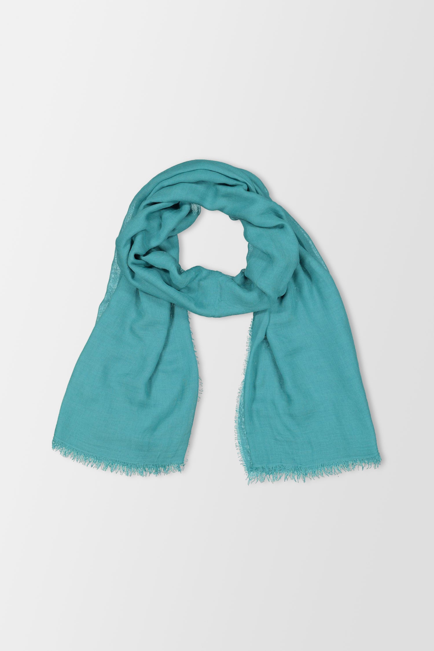 Faliero Sarti Turquoise Tobia U Scarf - Luxury Italian Silk Shawl for Women, Elegant Fashion Accessory for Parties, Weddings & Special Occasions