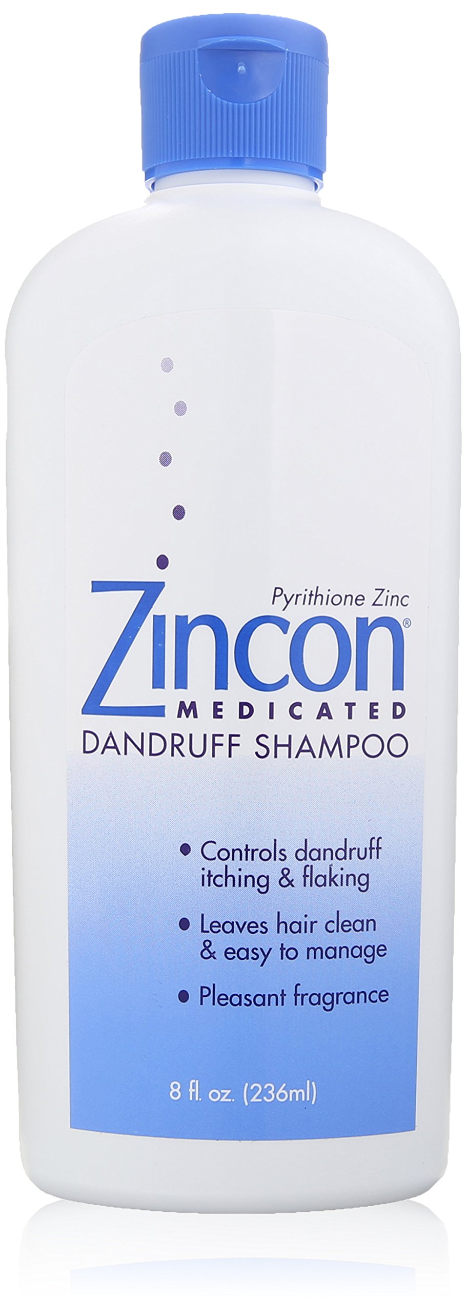 MedTech Zincon Dandruff Shampoo - 6 Pack (8 oz Each) for Itchy Scalp & Flake Relief - Perfect for Daily Use at Home or Travel