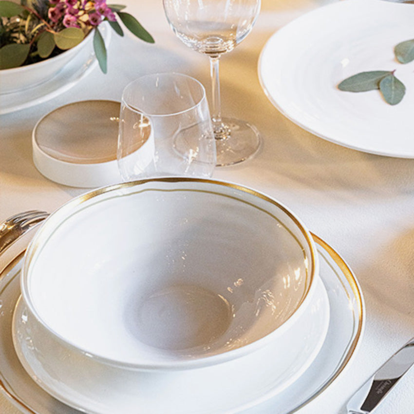 Bernardaud Albâtre Alveole Bowl - Handcrafted French Porcelain Serving Bowl for Desserts, Salads & Entertaining | Elegant Tableware for Dining & Home Decor
