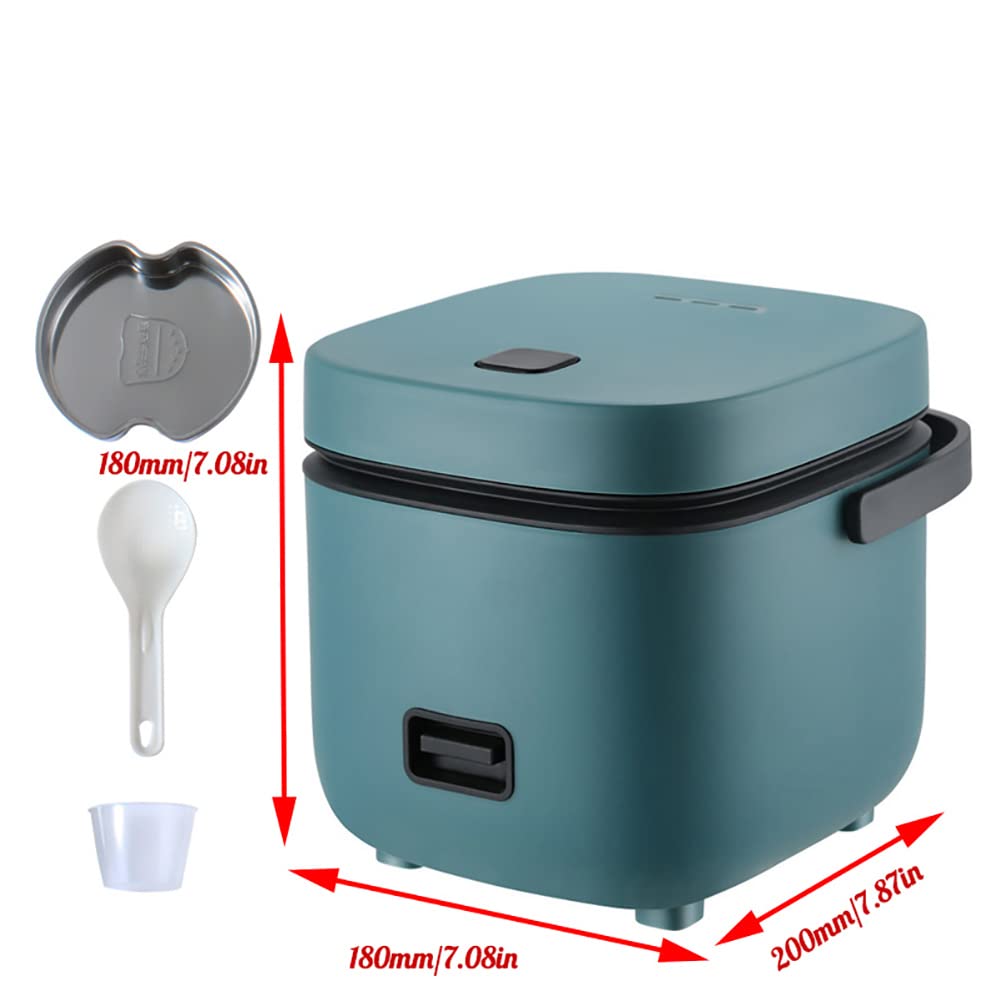 1.2L Mini Rice Cooker with Removable Nonstick Pot - Multi-Function Electric Cooker for Rice, Soup, Stew & Oatmeal | Perfect for 1-3 People | Compact Kitchen Appliance for Dorms, Offices & Small Families (Red)