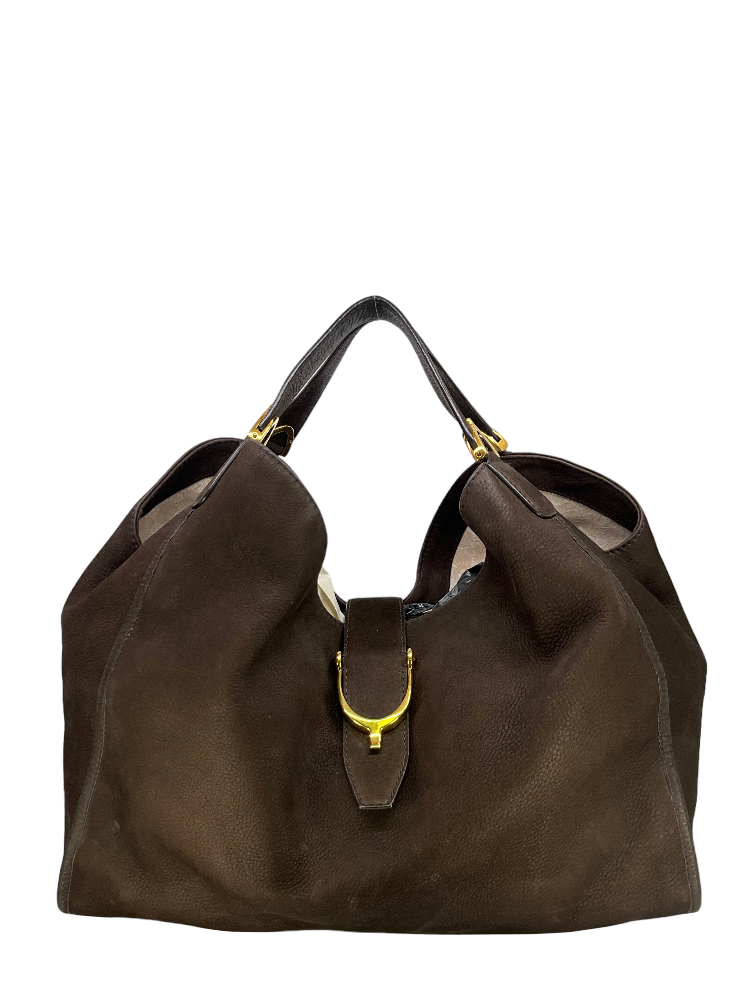 GUCCI Suede Soft Stirrup Large Hobo Bag - Premium Leather Shoulder Handbag for Women, Fashionable Crossbody Purse with Adjustable Strap (Perfect for Work, Travel & Daily Use)