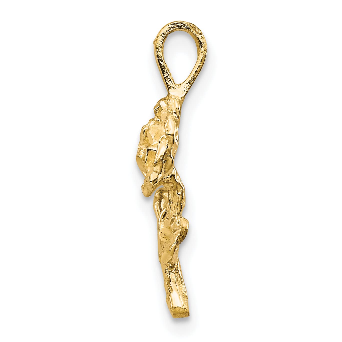 10K Solid Yellow Gold Rose Flower Necklace Pendant - Elegant Floral Jewelry for Women, Perfect for Valentine's Day Gifts, Anniversaries & Special Occasions
