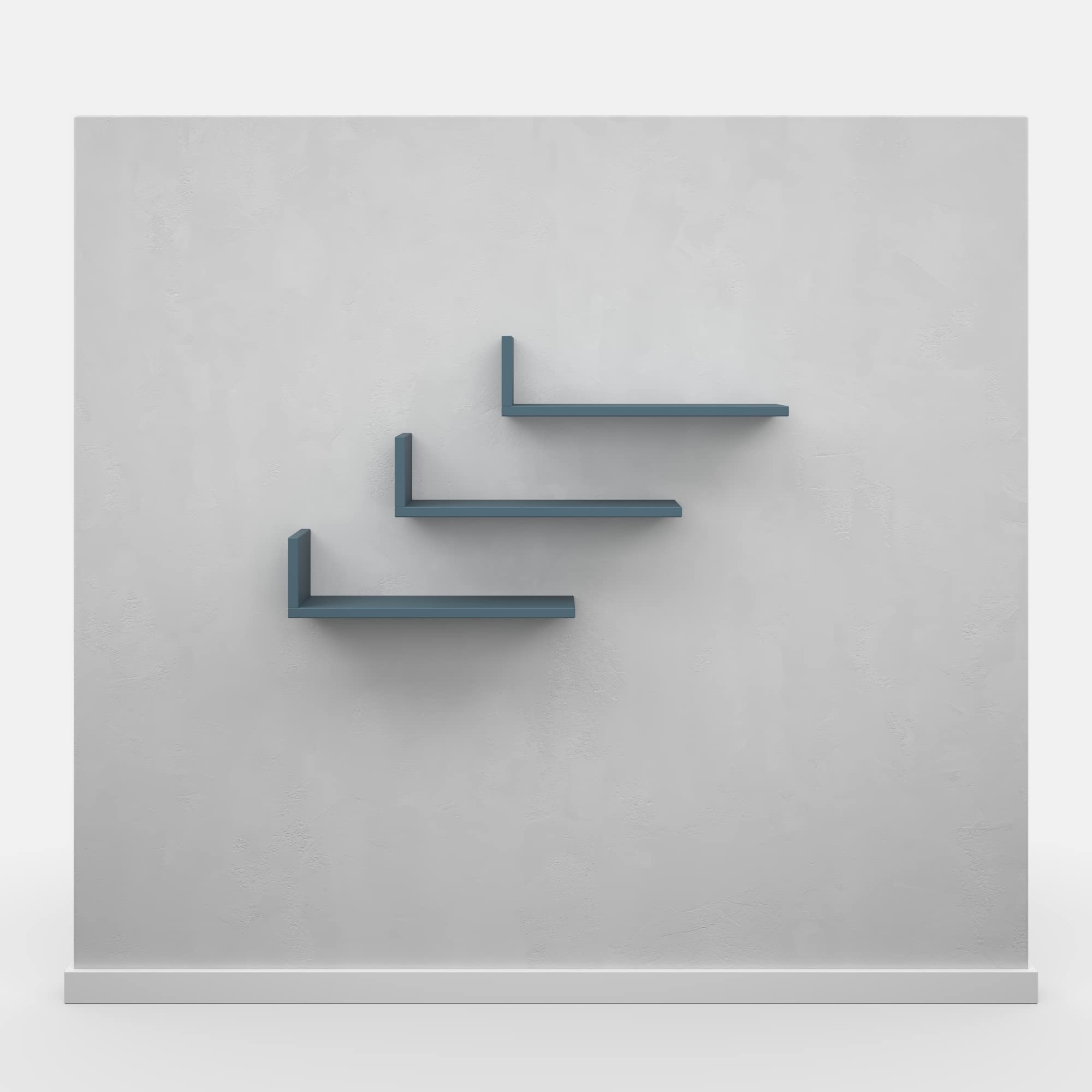 Modern Petrol Blue Wall Shelf - 6.3x19.69x7.87 Inches - Home Storage for Bathroom & Living Room