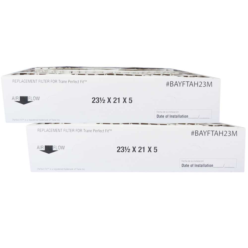 Atomic BAYFTAH23M 21x23.5x5 MERV 13 Trane Furnace Air Filter Replacement - 2 Pack for Home HVAC System & Allergy Relief