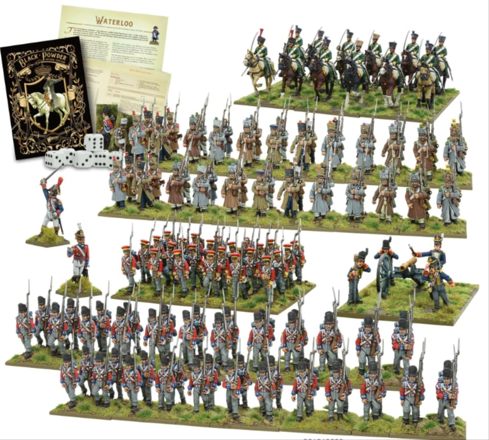 Warlord Black Powder Waterloo Second Edition Strategy Board Game - 19th Century Military History Tabletop Wargaming Kit for Adults | Perfect for Historical Reenactments & Tactical Role Playing Game Nights
