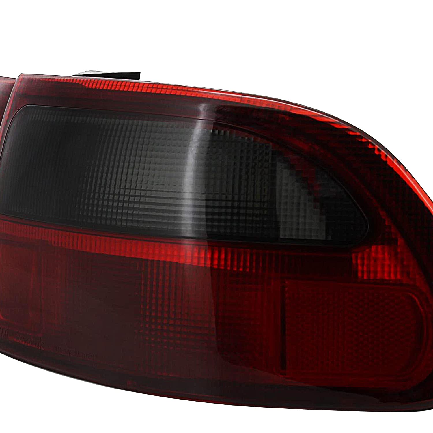 Spec-D Tuning Red Smoke Lens Tail Lights for 1992-1995 Honda Civic 3-Door Hatchback - Left & Right Pair Assembly | Stylish LED Brake Lights for Enhanced Visibility & Custom Look | Perfect for Night Driving & Car Shows