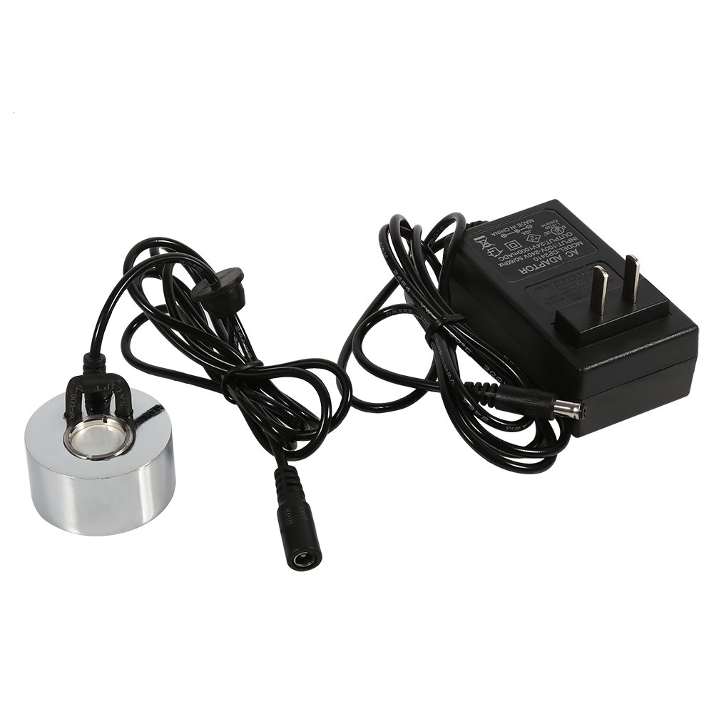 24V Ultrasonic Mist Maker with Negative Ion Fogger - Water Fountain Pond Atomizer & Air Humidifier - 100-240V US Plug Adapter - Perfect for Home Decor, Indoor Gardens, and Relaxation Spaces