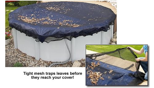 Challenger 30-Foot Round Leaf Net - Durable Garden Protection for Fall Leaves, Pool Covers & Yard Debris