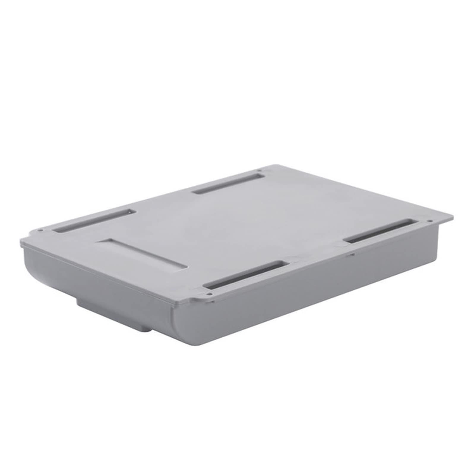 Christmas Tree Storage Box with Self-Stick Pencil Tray - Under Desk Drawer Organizer for Pens & Stationery - Hidden Office & Home Storage Solution (Gray, Medium) - Perfect for Desk Organization & Holiday Decor Storage