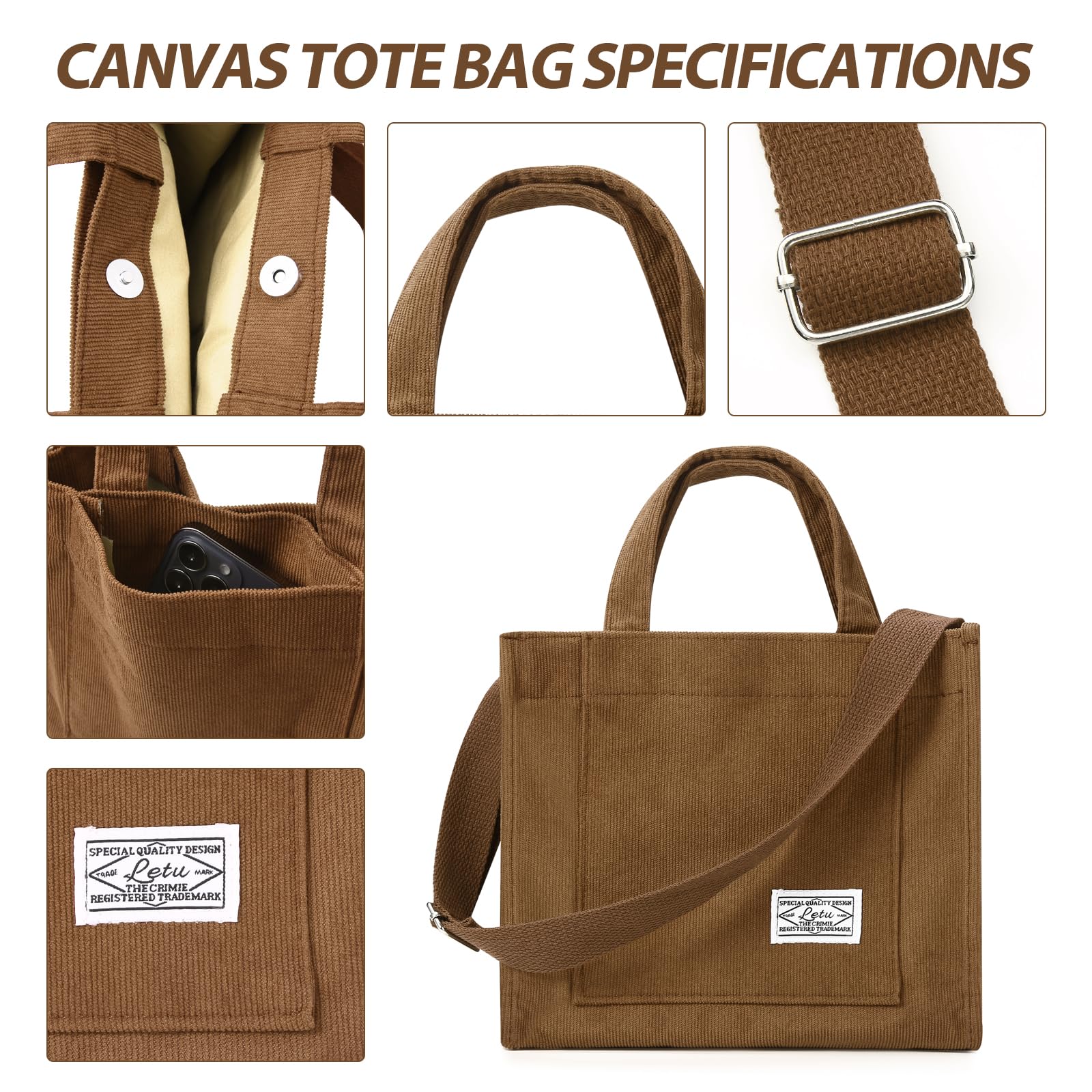 Stylish Women's Corduroy Tote Bag - Fashionable Messenger Satchel with Design Sense | Perfect for Work, Travel & Everyday Use