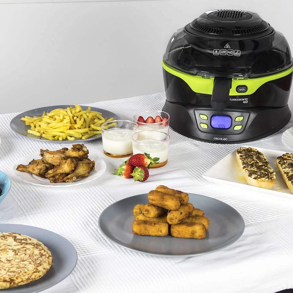 Cecotec TurboCecofry Snack & Pizza Pan Accessory - 3L Capacity, Dishwasher Safe Non-Stick Flat Plate for Cooking Snacks, Pizza, Nachos - Perfect for Parties, Movie Nights & Family Gatherings