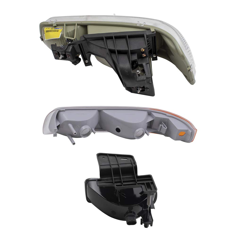 Brock Replacement 6-Piece Headlight Kit - Compatible with 1999-2002 Chevy Silverado Pickup Truck - Includes Fog Lights & Side Marker Lights - Perfect for Night Driving & Off-Road Adventures