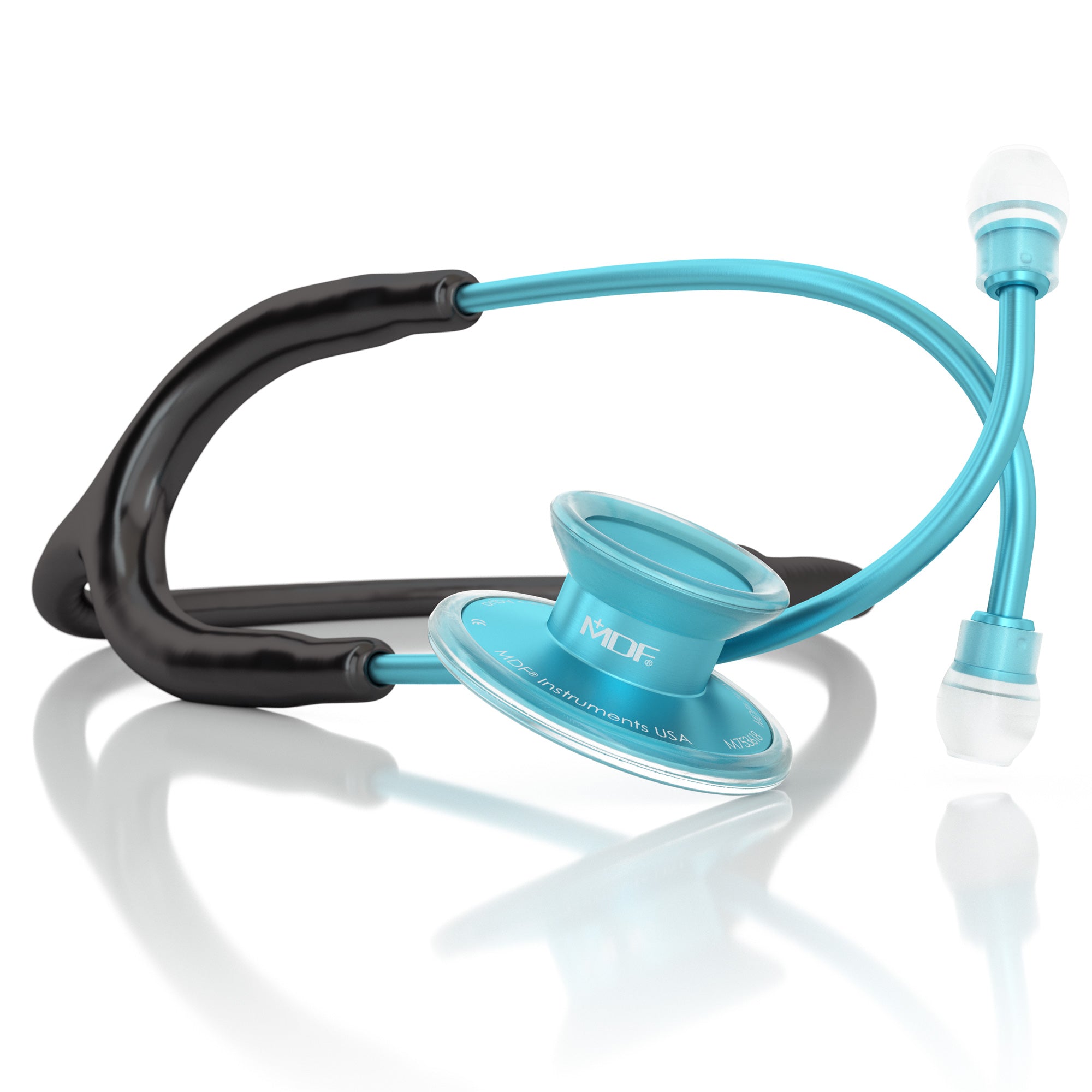 Premium Acoustica® Stethoscope - Dual Head Diagnostic Tool for Medical Professionals (Black/Aqua) | Ideal for Doctors, Nurses & Healthcare Students in Clinical Settings