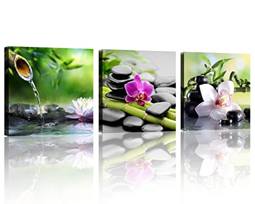 Spa Stone With Flowers