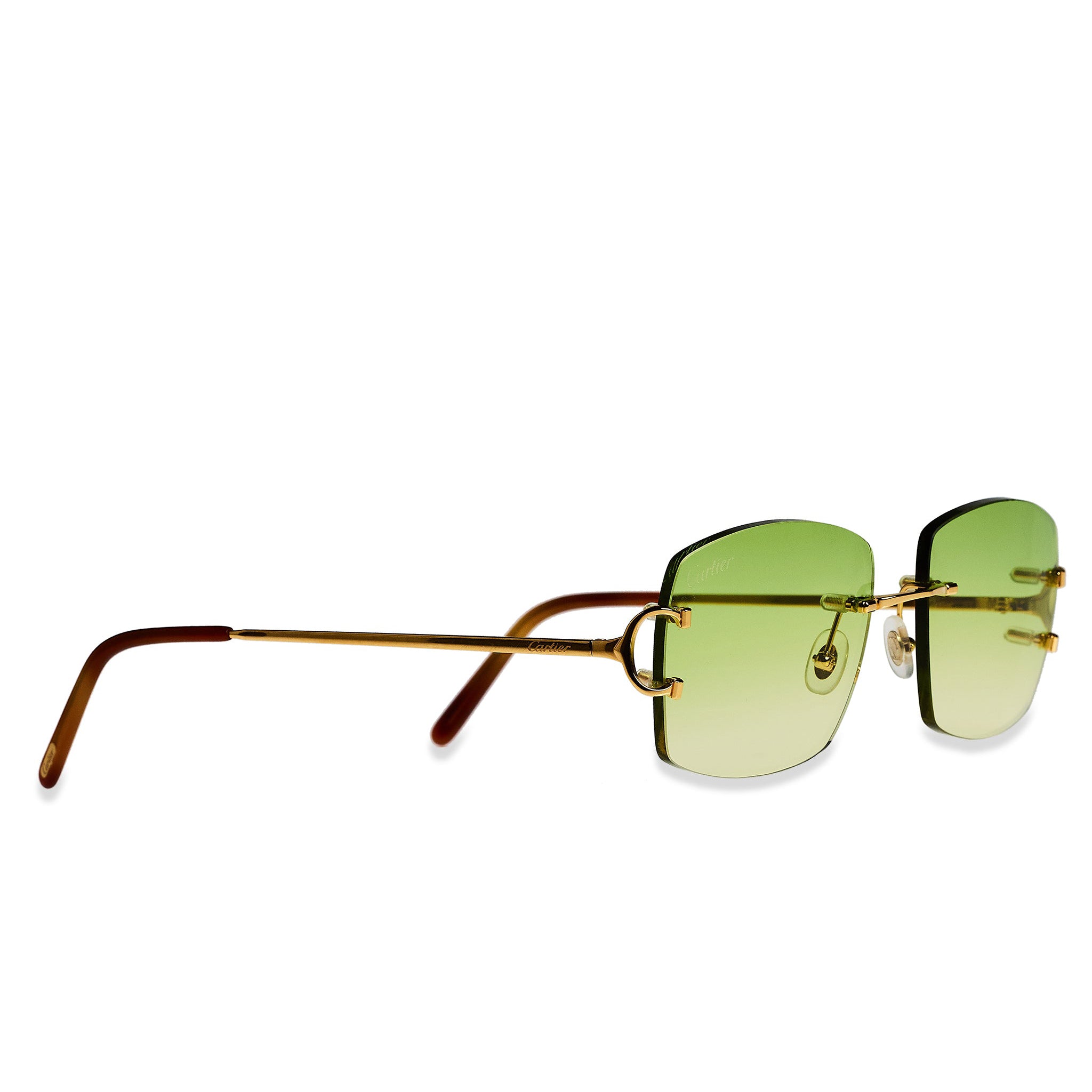 Cartier CT00920 001 C Decor Rimless Sunglasses for Women - Luxury Designer Eyewear for Driving, Travel & Outdoor Activities