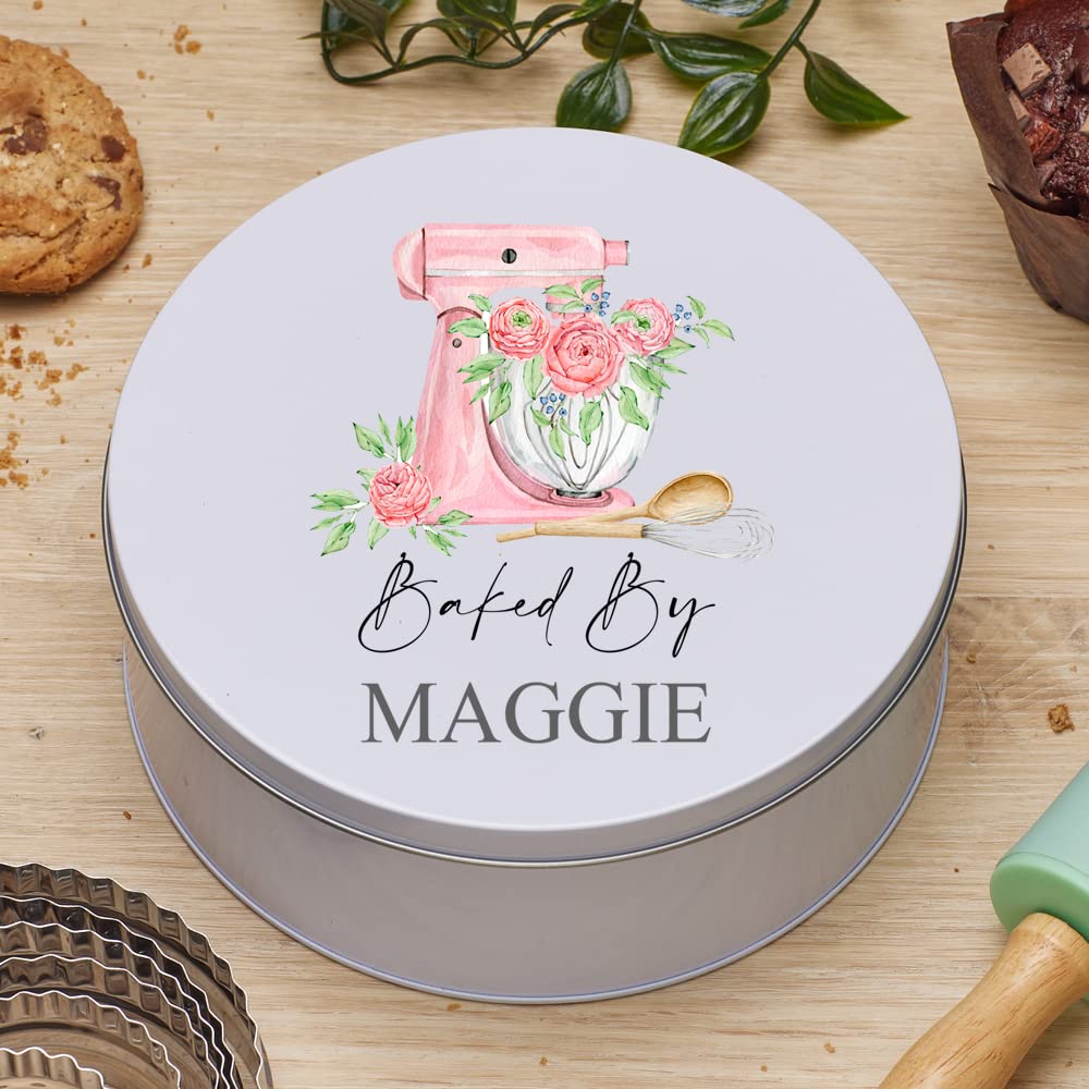 Personalized Cake Tin Baking Gift - Custom Metal Storage Tin for Kitchen, Baking & Cooking - Perfect for Birthday, Wedding, Anniversary & Holiday Gifts
