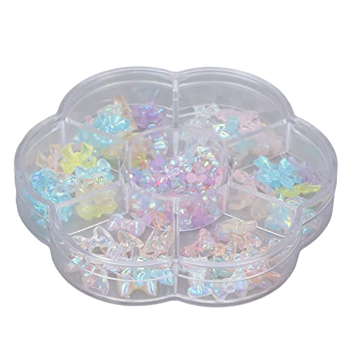 AB Crystal Nail Art Rhinestones Kit - 3D Bow Shaped Resin Nail Decorations for Manicure, DIY Nail Art Accessories | Perfect for Nail Salon, Home Manicure & Gift Giving