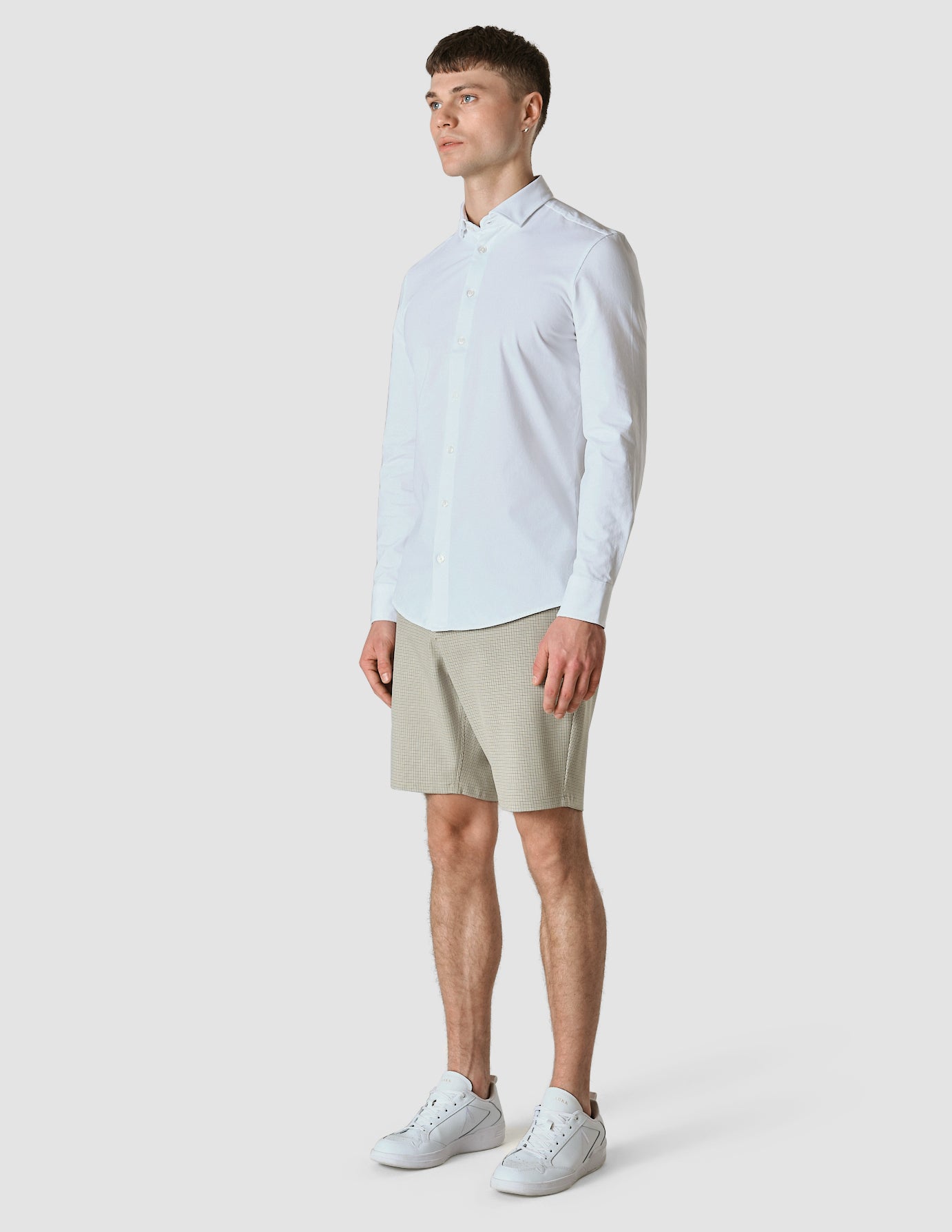 Essential Shorts Duo - Check Green - Comfortable Casual Wear for Men & Women - Perfect for Gym, Running, and Summer Outdoor Activities