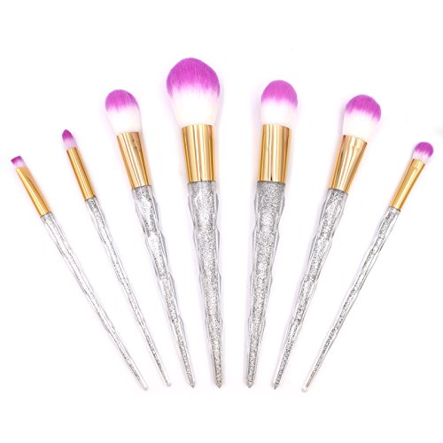 Dolovemk 7-Piece Diamond-Shaped Makeup Brush Set - Powder, Foundation, Eyeliner, Eyeshadow, Highlighter & Contour Brushes for Flawless Daily Makeup & Natural No-Makeup Look | Perfect for Professional Makeup Artists & Beginners at Home, Travel & Salon Use