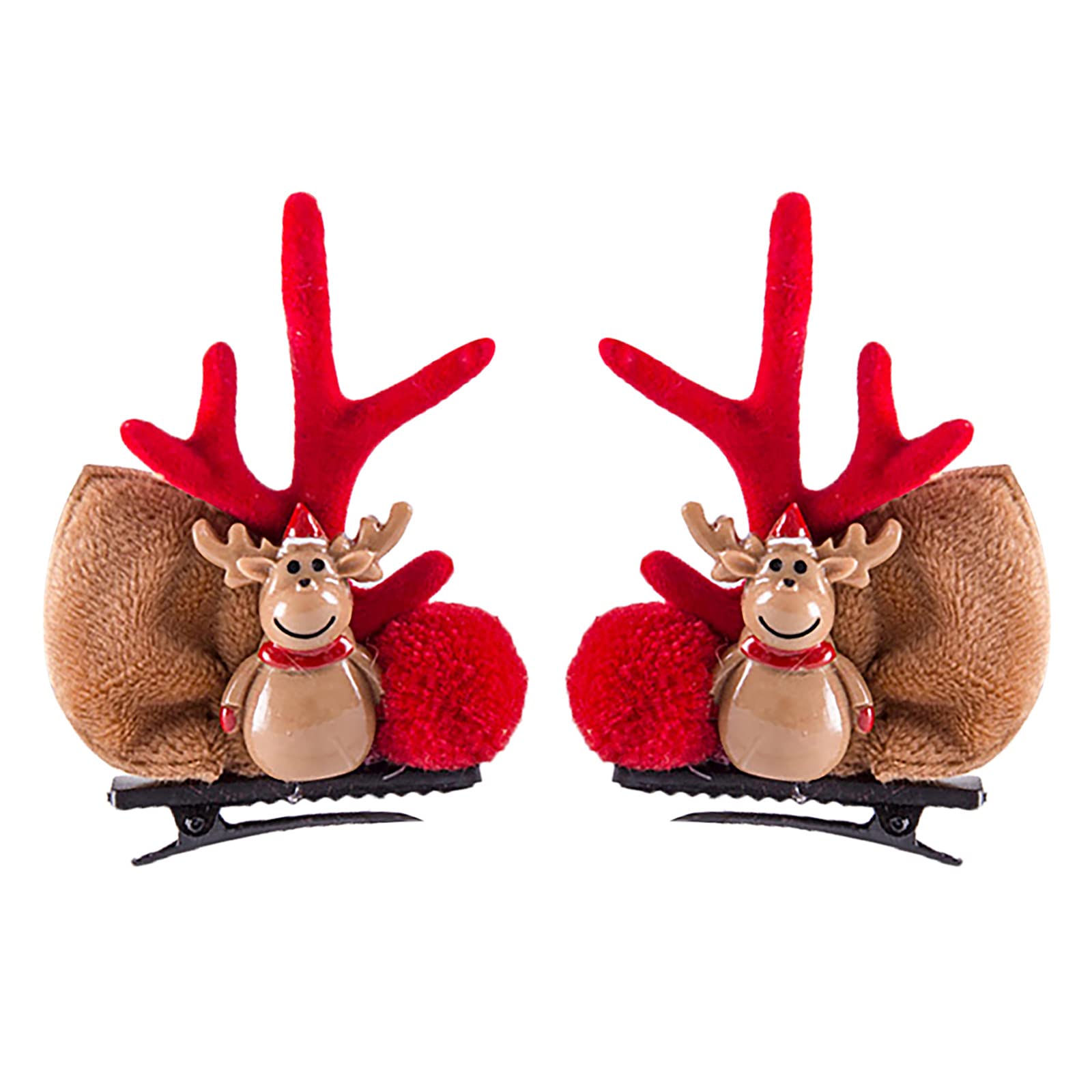 Christmas Decorations for Home - Indoor & Outdoor Holiday Party Decor, Festive Antler Hairpin Set for Kids, Unique Gold Powder Hair Clips - Perfect for Christmas Gifts, Tree Decorating & Holiday Photos