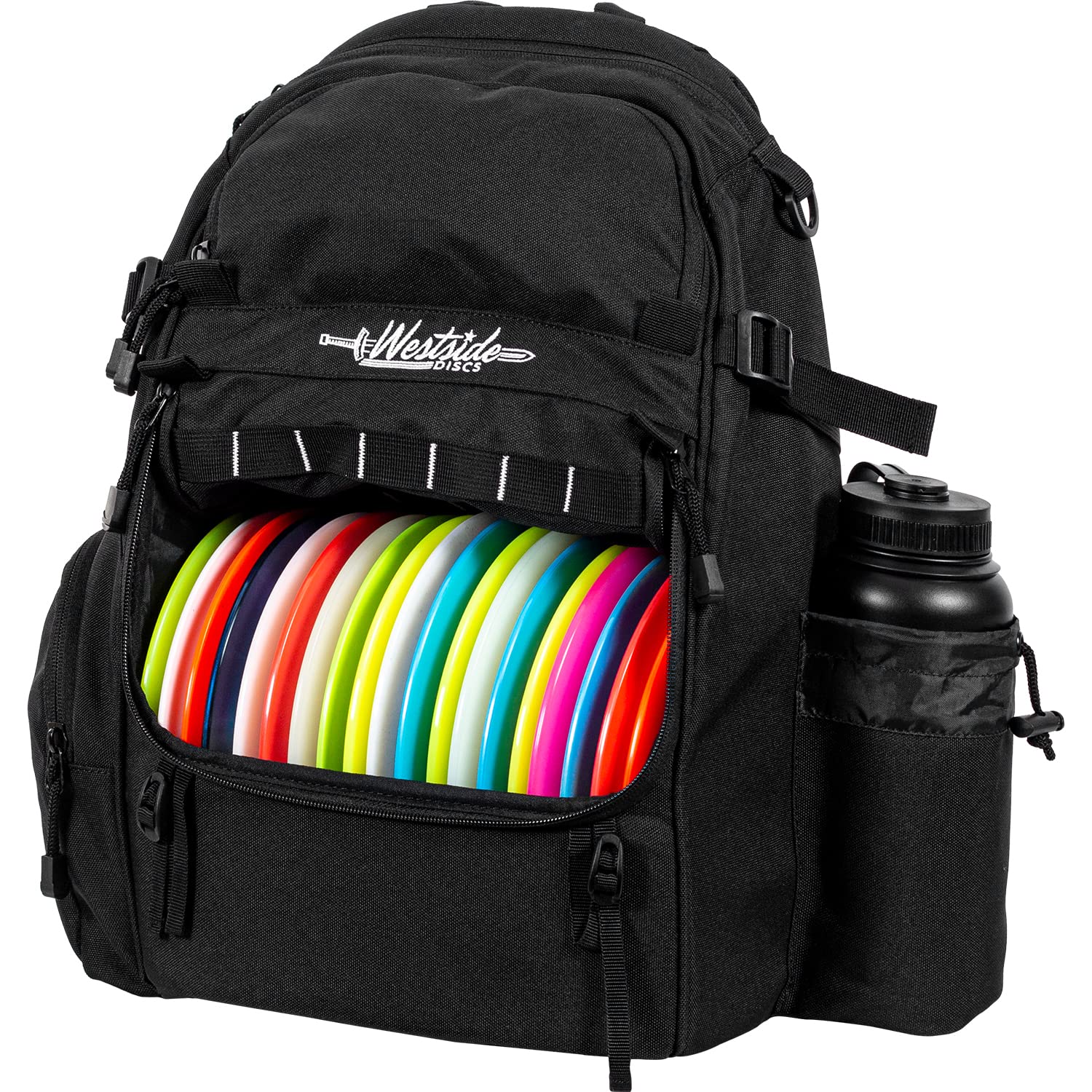 Westside Discs Refuge Pack - Durable Disc Golf Backpack for 18+ Frisbees | Lightweight & Spacious Storage | Perfect for Beginners & Pros | Ideal for Tournaments, Practice & Outdoor Adventures