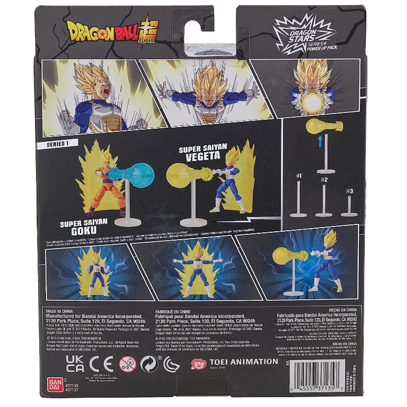 Dragon Ball Super Dragon Stars SSJ Vegeta Power Up Pack Action Figure Set - Perfect for Collectors, Display, and Anime Battles