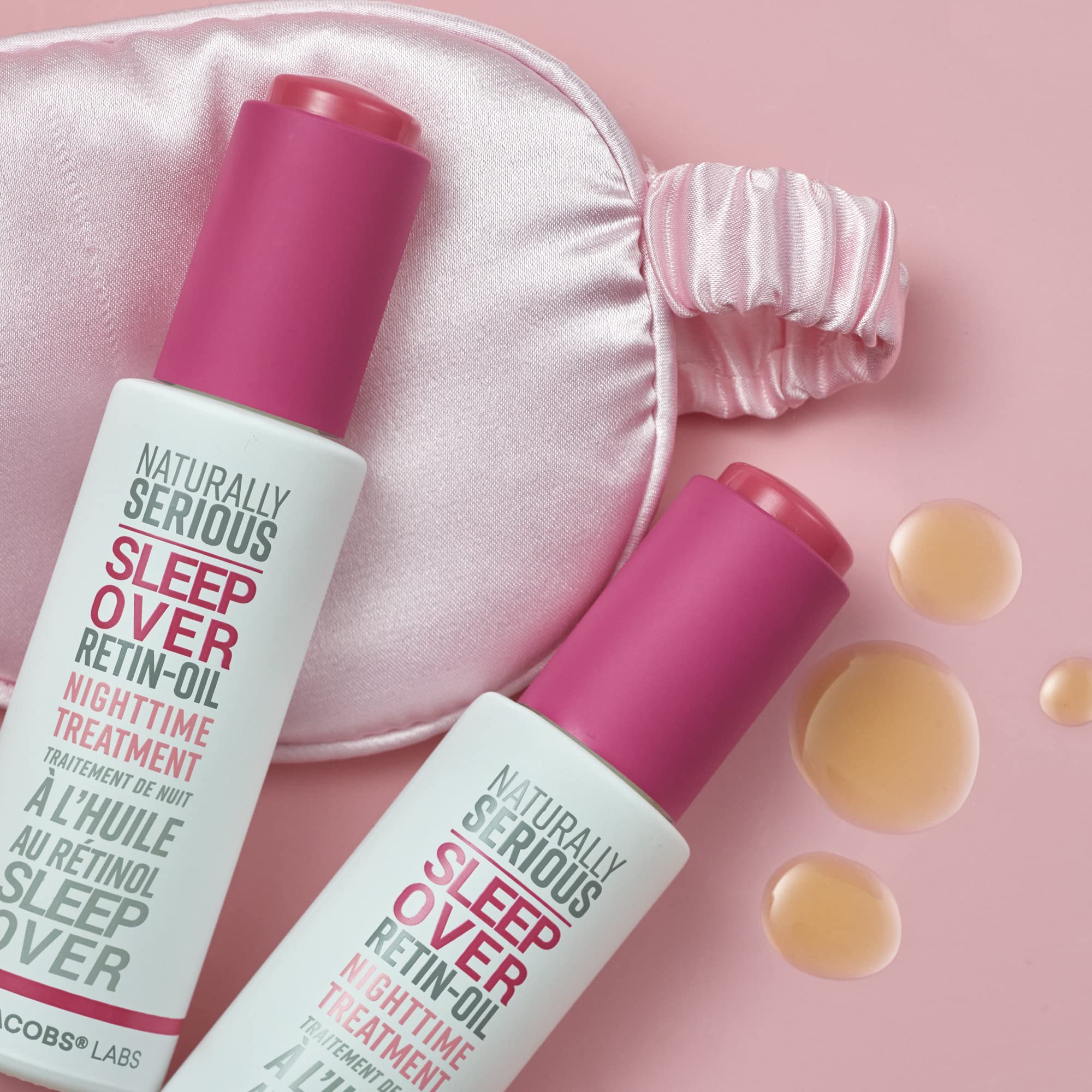 Naturally Serious Sleepover Retin-Oil Nighttime Treatment - Vegan Retinol Face Oil for Anti-Aging, Wrinkles & Fine Lines | Cruelty-Free Skincare for Dry, Sensitive Skin | Perfect for Nighttime Routine & Overnight Skin Repair