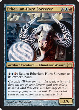 Magic The Gathering Etherium-Horn Sorcerer (91) - Planechase 2012 Edition - Rare MTG Card for Collectors & Commander Deck Players