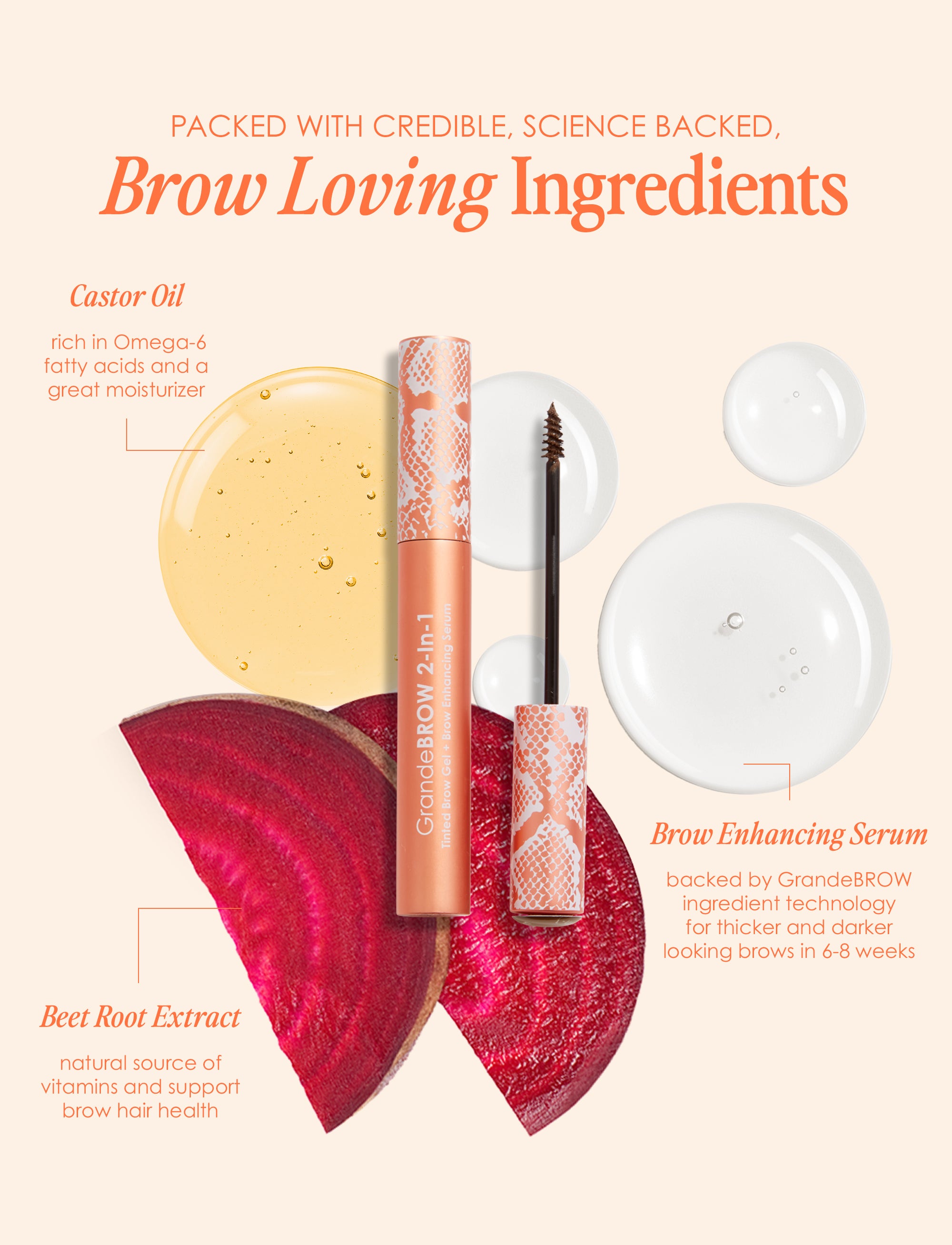 GrandeBROW 2-in-1 Eyebrow Enhancing Serum & Lash Booster - Natural Growth Formula for Fuller Brows & Lashes - Perfect for Daily Beauty Routine & Special Occasions