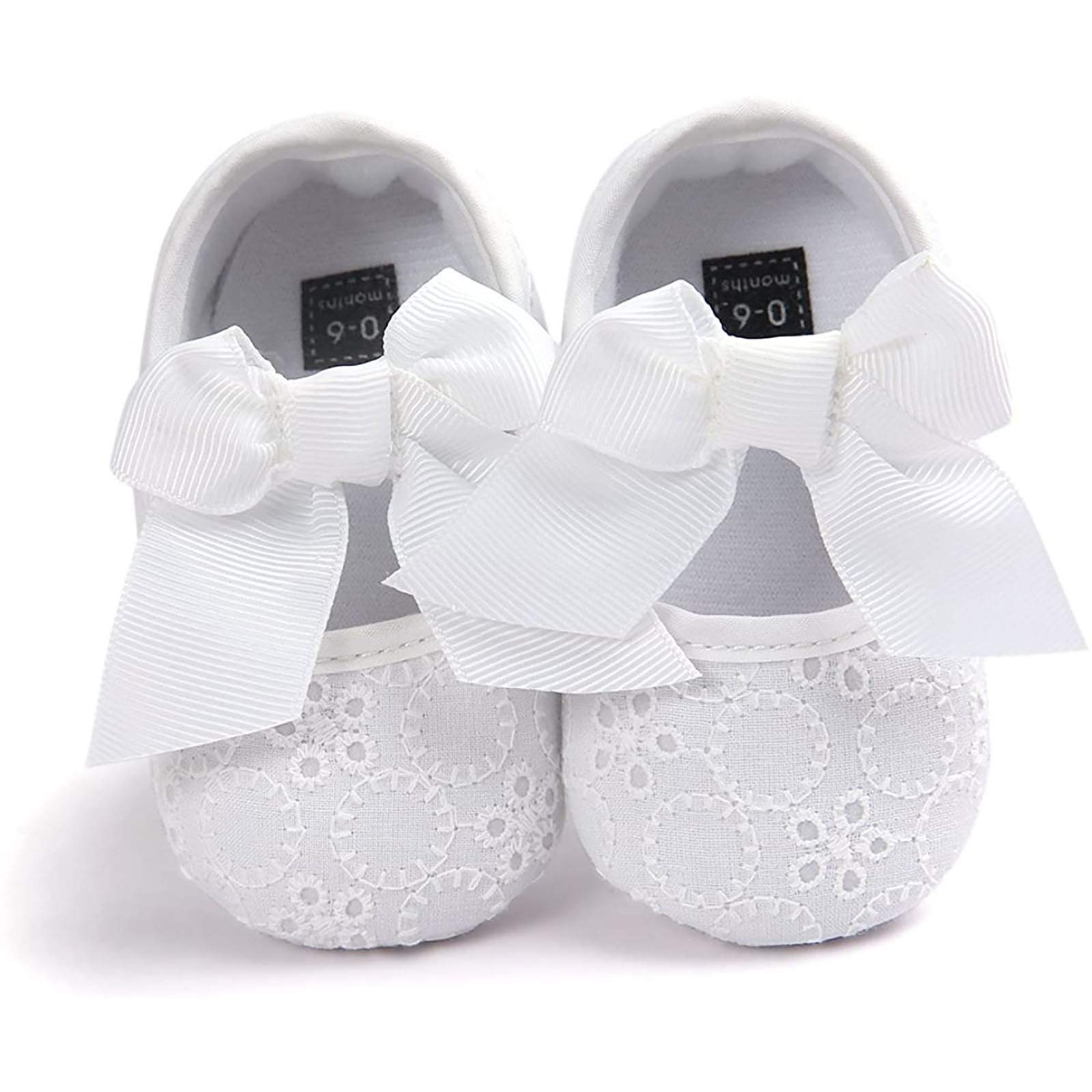 Lykmera Toddler Sneakers for Girls - Soft Princess Embroidered Baby Shoes (White, 6-12M) - Perfect for First Walkers & Playtime