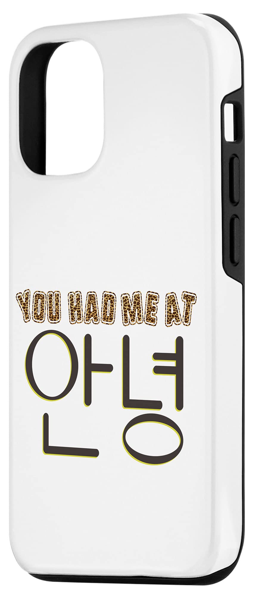 iPhone 12/12 Pro Korean Hangul Fashion Case - Cute Annyeong Hello Design - Perfect for K-Pop Fans & Korean Culture Lovers - Great for Daily Use, Travel & Photo Shoots