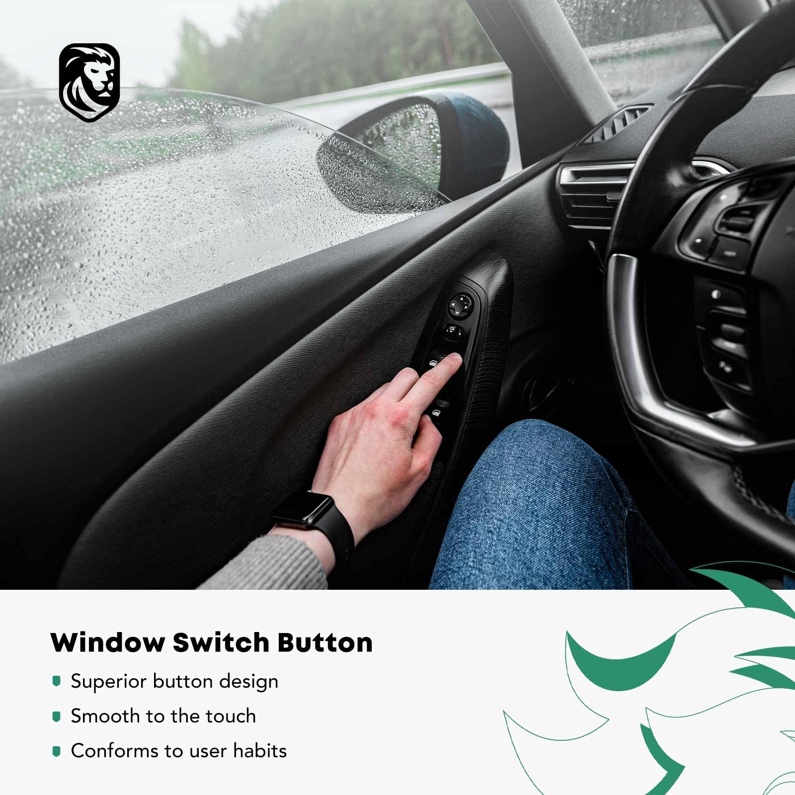 YHTAUTO Power Window Switch Replacement for Porsche Cayenne 911 Panamera Cayman - 4 Pin Front or Rear Window Control Switch - Compatible with 2003-2023 Models - Easy DIY Installation for Car Window Repair & Maintenance