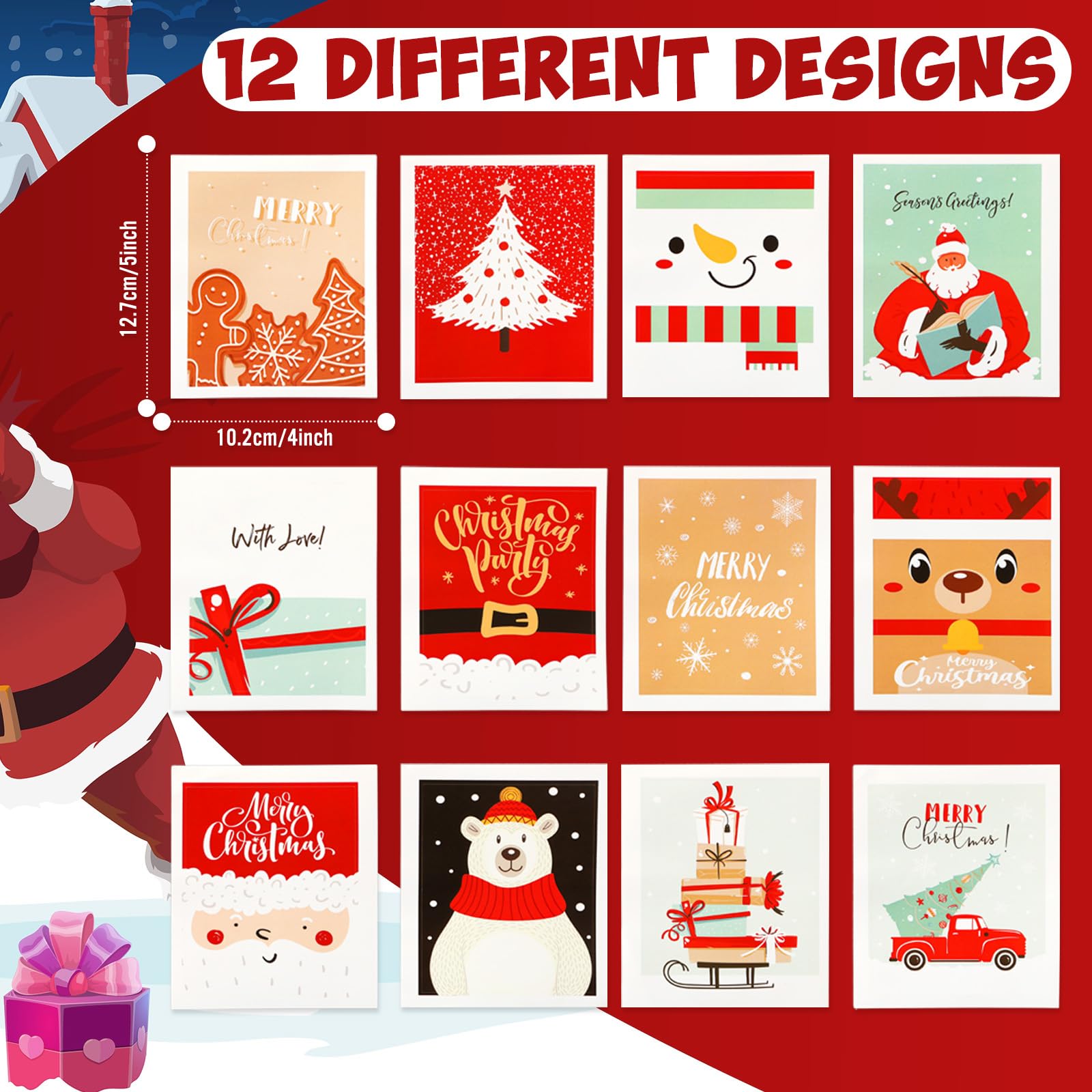 Maxcheck 12-Piece 25oz Christmas Plastic Wine Bottle Set with Shrink Capsules & Labels - 750ml Clear Airtight Empty Liquor Bottles with Lids for Homemade Brewing, Holiday Gifts & Party Decorations (Cute Design) - Perfect for DIY Wine Making, Christmas Presents & Festive Cocktail Serving