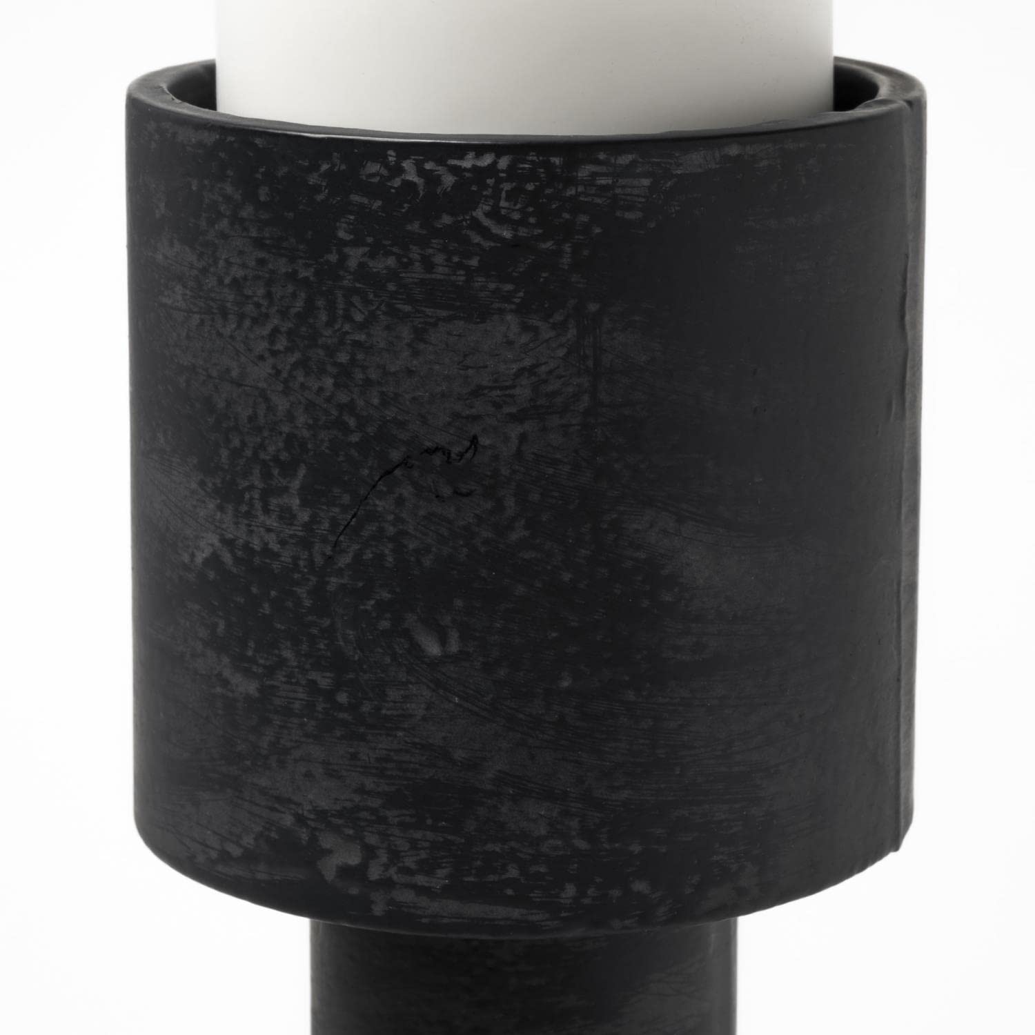 Mercana Bolton Black Metal Table Candle Holders Set of 2 - Modern Decorative Candle Stand for Dining Table, Coffee Table, and Home Decor - Perfect for Romantic Dinners, Weddings, and Centerpieces
