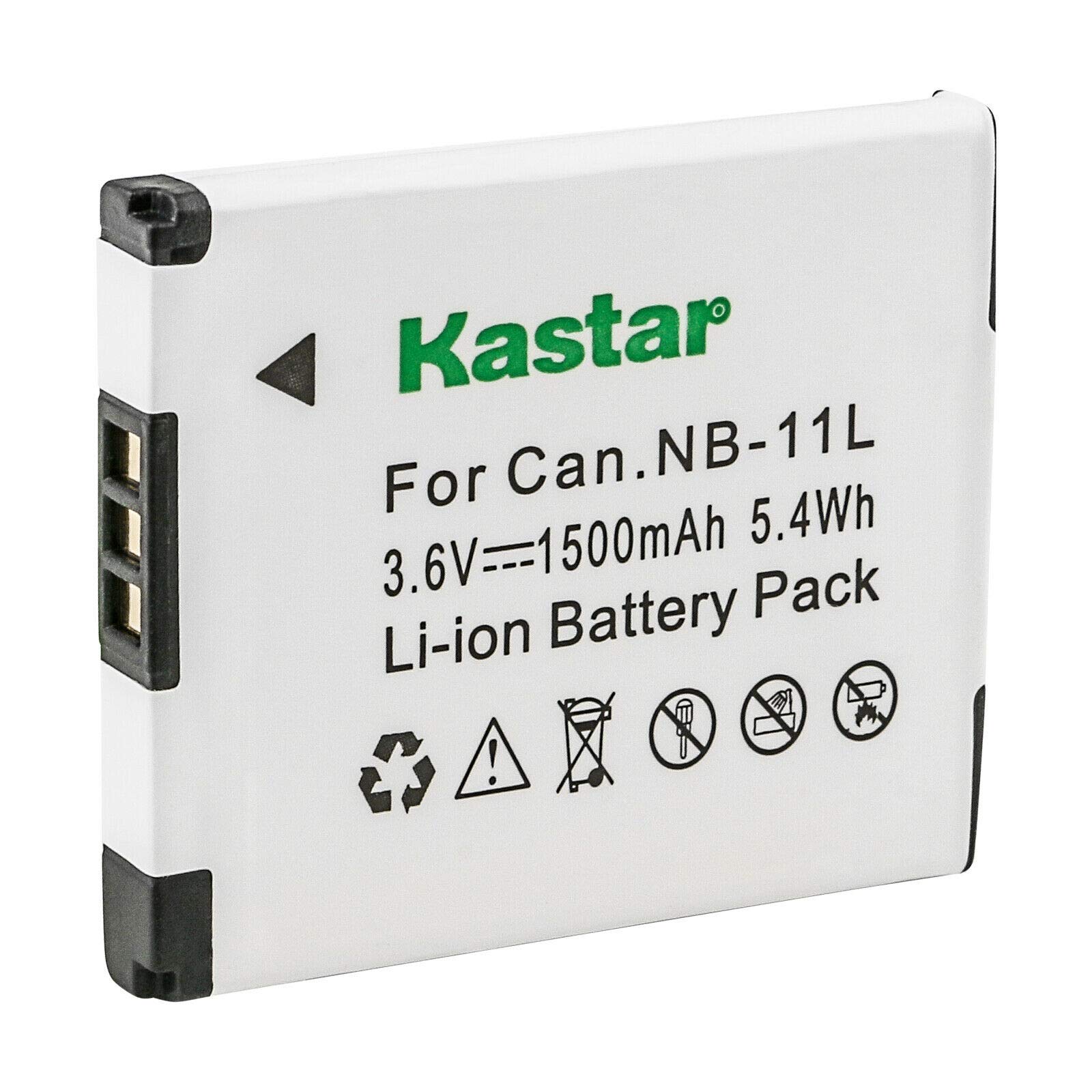 Kastar 3-Pack NB-11LH Replacement Battery and AC Wall Charger Kit for Canon IXUS 175/177/180/185/190/240 HS/245 HS/265 HS/275 HS/285 HS/320 HS Digital Cameras - Perfect for Travel, Photography & Backup Power