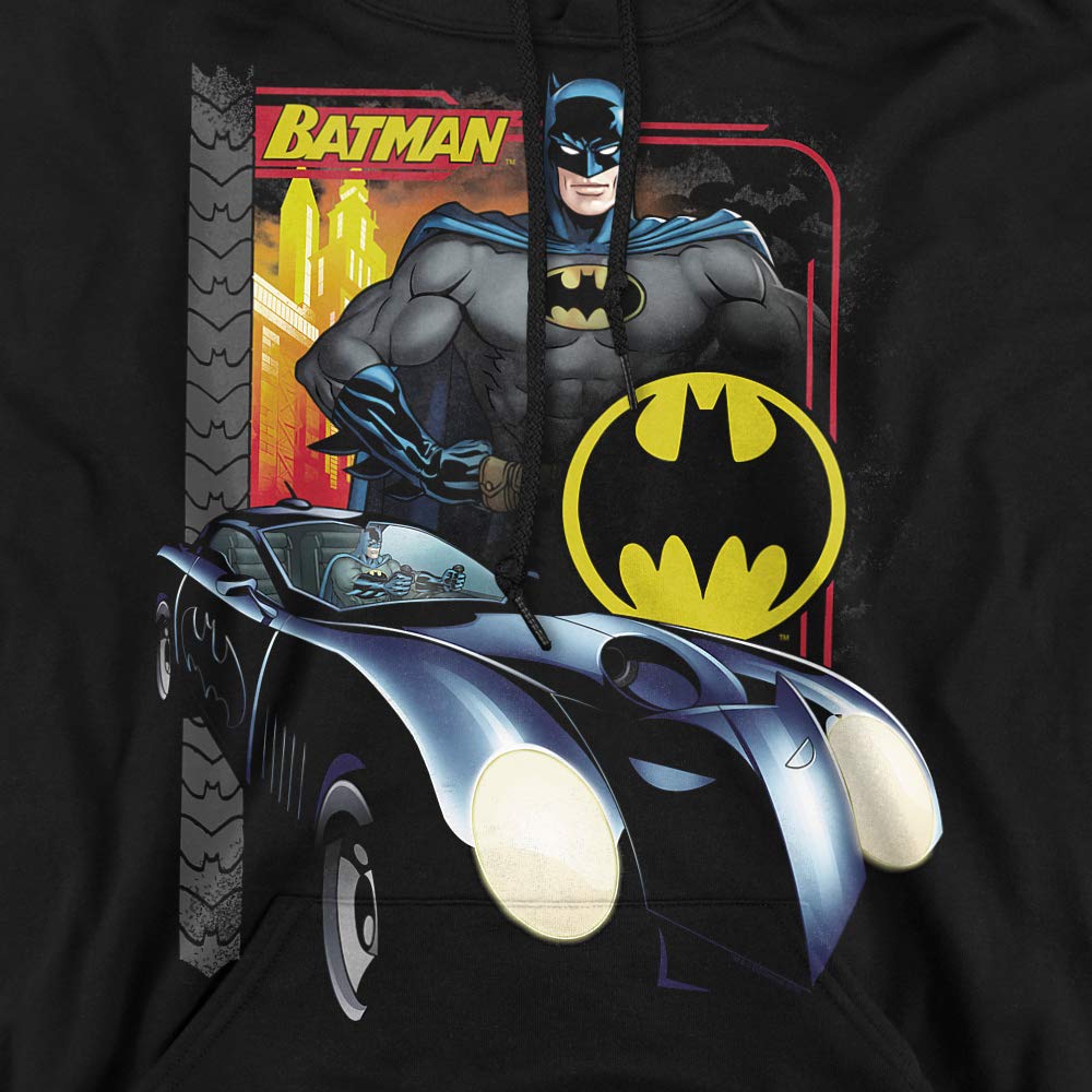 Batman Bat Racing Unisex Hoodie for Adults - Pullover Sweatshirt for Men & Women | Perfect for Cosplay, Comic Con & Casual Wear