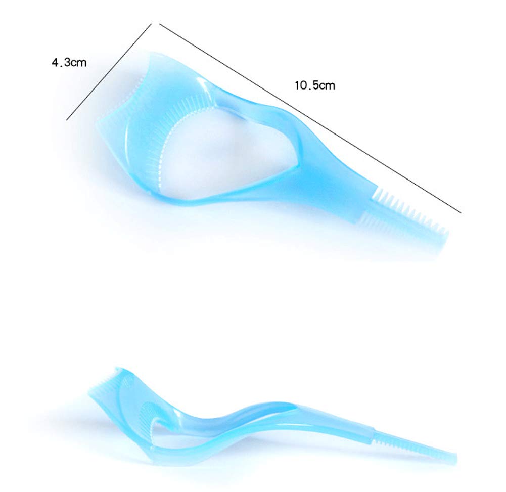 2PCS 4.1 Inch Plastic Eyelash Mascara Guard Cover Protector - Upper & Lower Lash Shields with Eyelash Comb - Blue & Pink Makeup Tools for Perfect Eye Makeup | Ideal for DIY Lash Extensions, False Lashes & Mascara Application