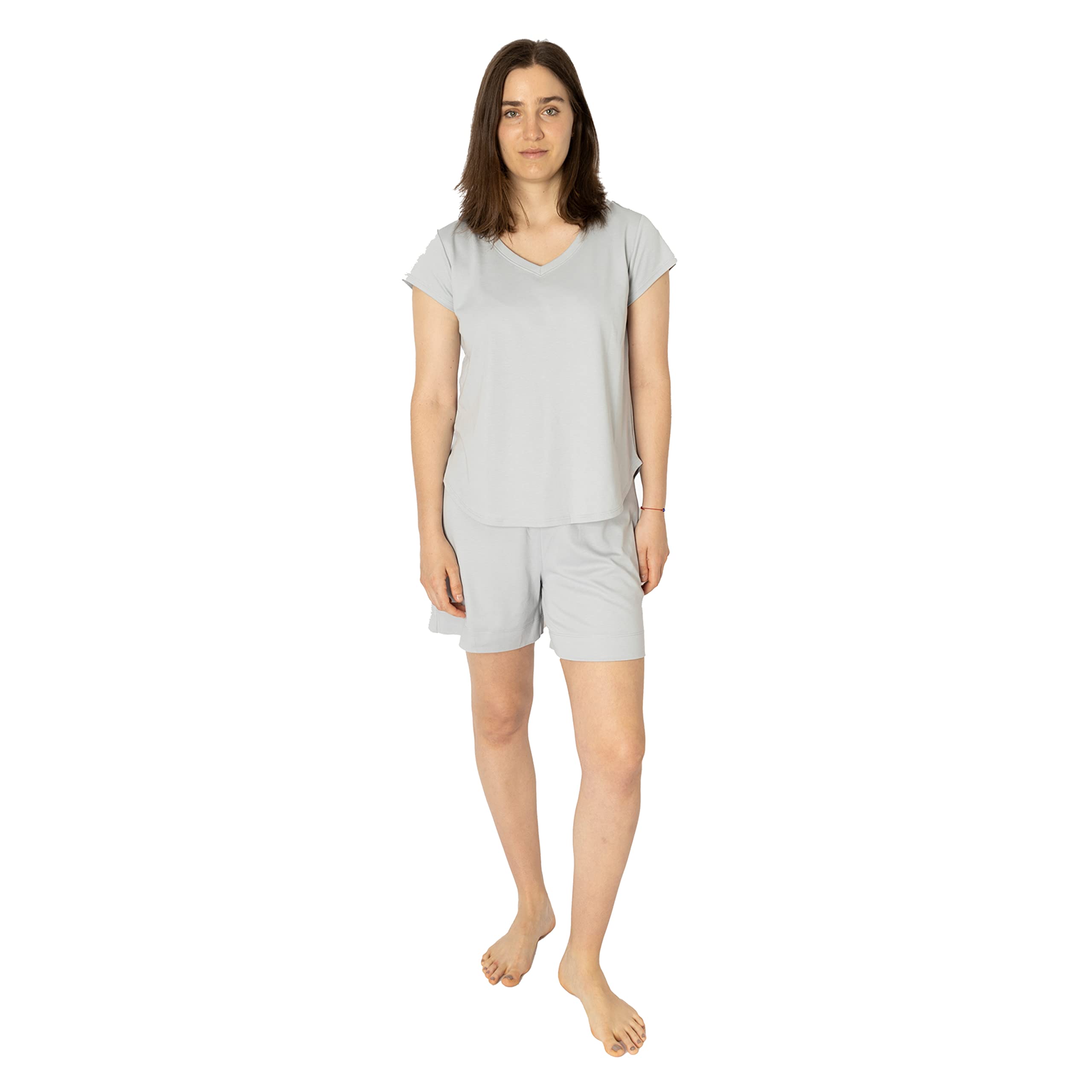 Premium 100% Pima Cotton Pajama Set for Women - Ultra Soft Peruvian Cotton Sleepwear | Lounge, Sleep & Relaxation Wear for Comfortable Nights