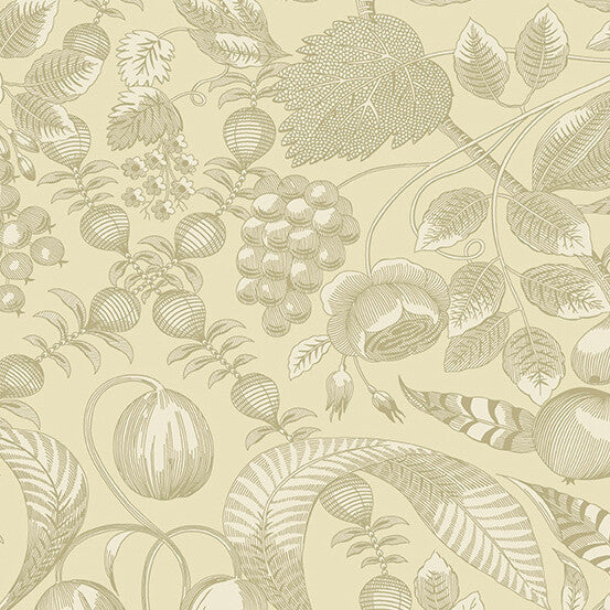Blue Escape by Edyta Sitar Andover A354N Valley Cream Quilt Fabric - Premium Cotton Material for Quilting, Home Decor & DIY Craft Projects