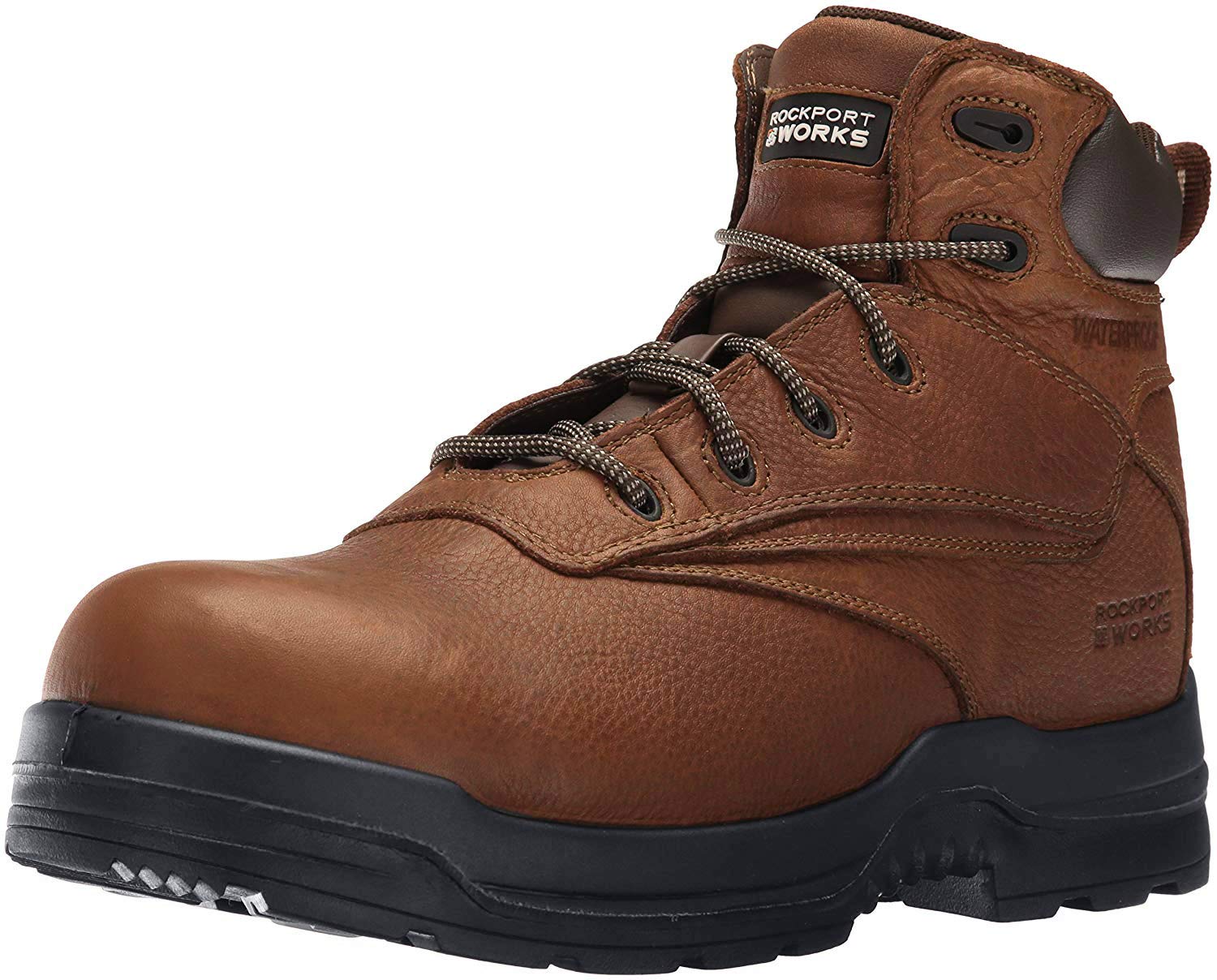 Rockport Men's More Energy RK6628 6-Inch Composite Toe Waterproof Work Boots - Durable Safety Shoes for Construction, Warehouse & Outdoor Work