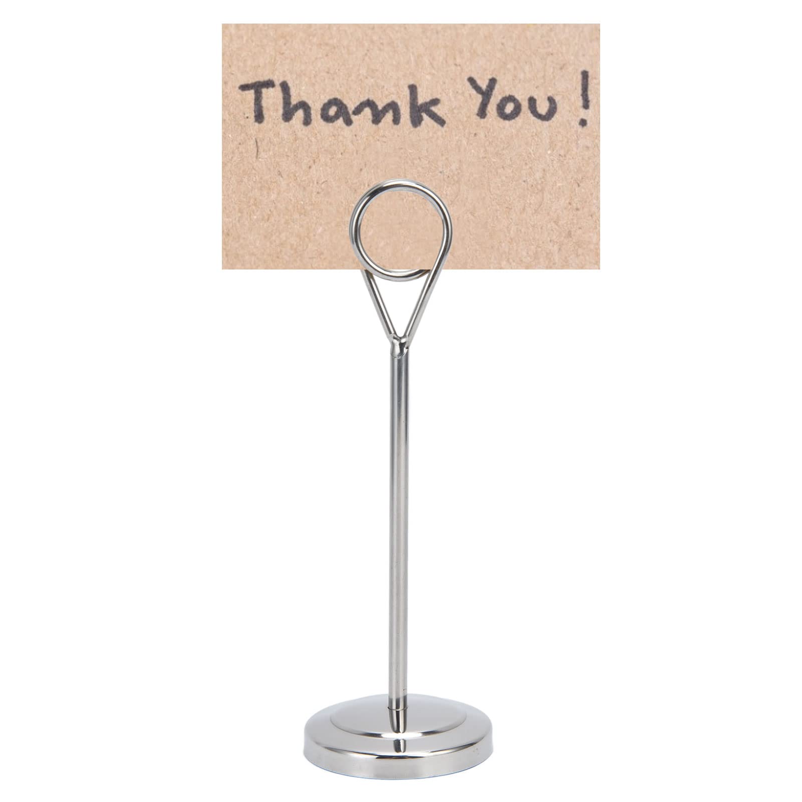 Stainless Steel Table Number Holder - Round Place Card Stand for Name Cards, Photos & Menus | Perfect for Weddings, Restaurants, Hotels & Home Decor
