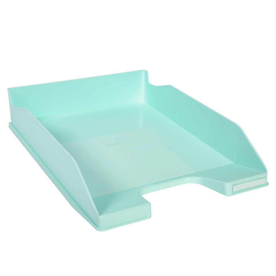 Exacompta Pastel Green Letter Tray - Stackable Desktop Organizer for Office, Mail, and Document Storage | Perfect for Home and Office Workspaces