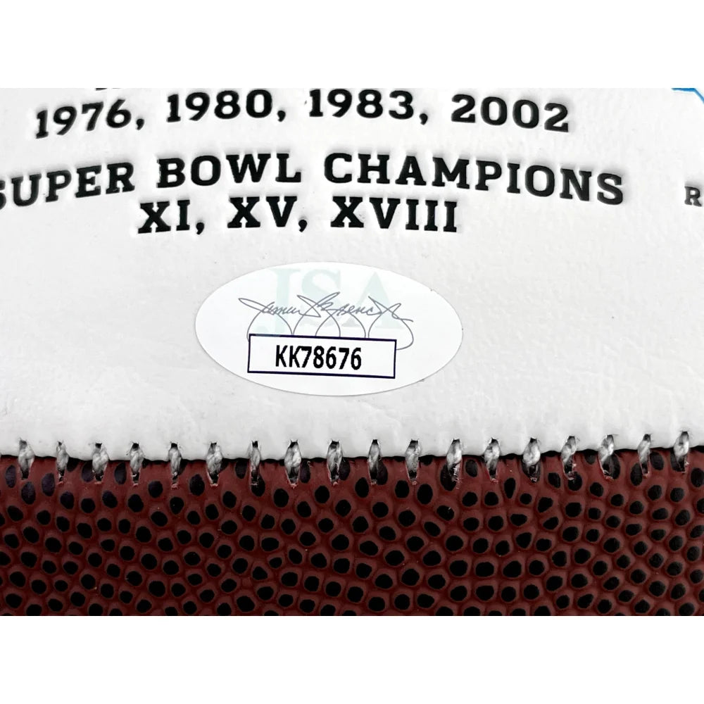 Marshawn Lynch Autographed Las Vegas Raiders White Logo Football with JSA COA - Signed NFL Memorabilia for Collectors & Fans - Perfect for Display in Man Cave or Sports Room
