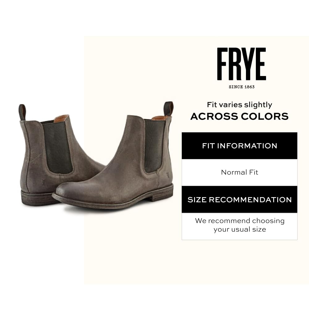 Frye Tyler Men's Chelsea Boots - Flexible Blake Construction, Elastic Side Panels, Comfort Footbed & Leather Lined - 6