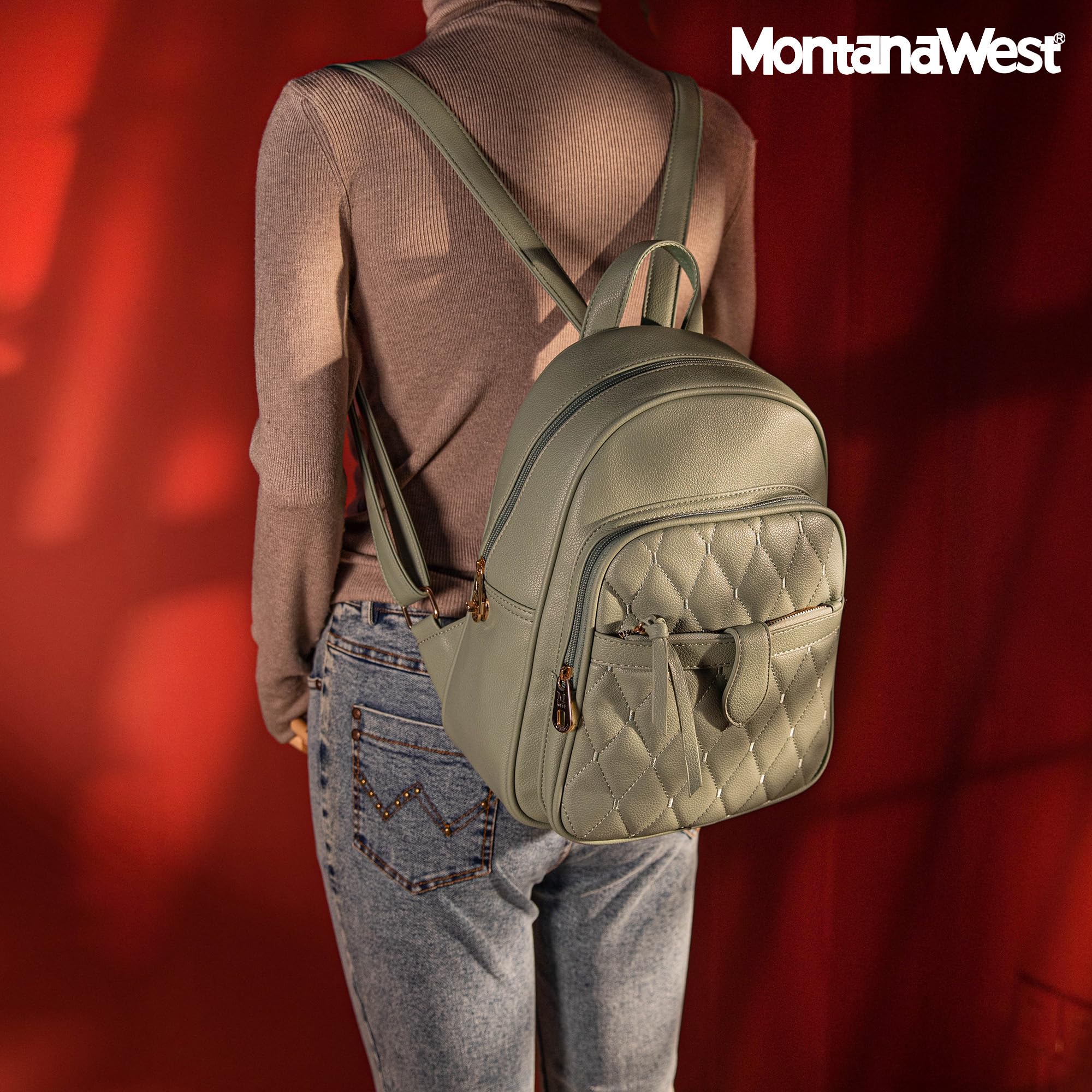 Montana West Anti Theft Backpack Purse Set for Women - Travel & Commute