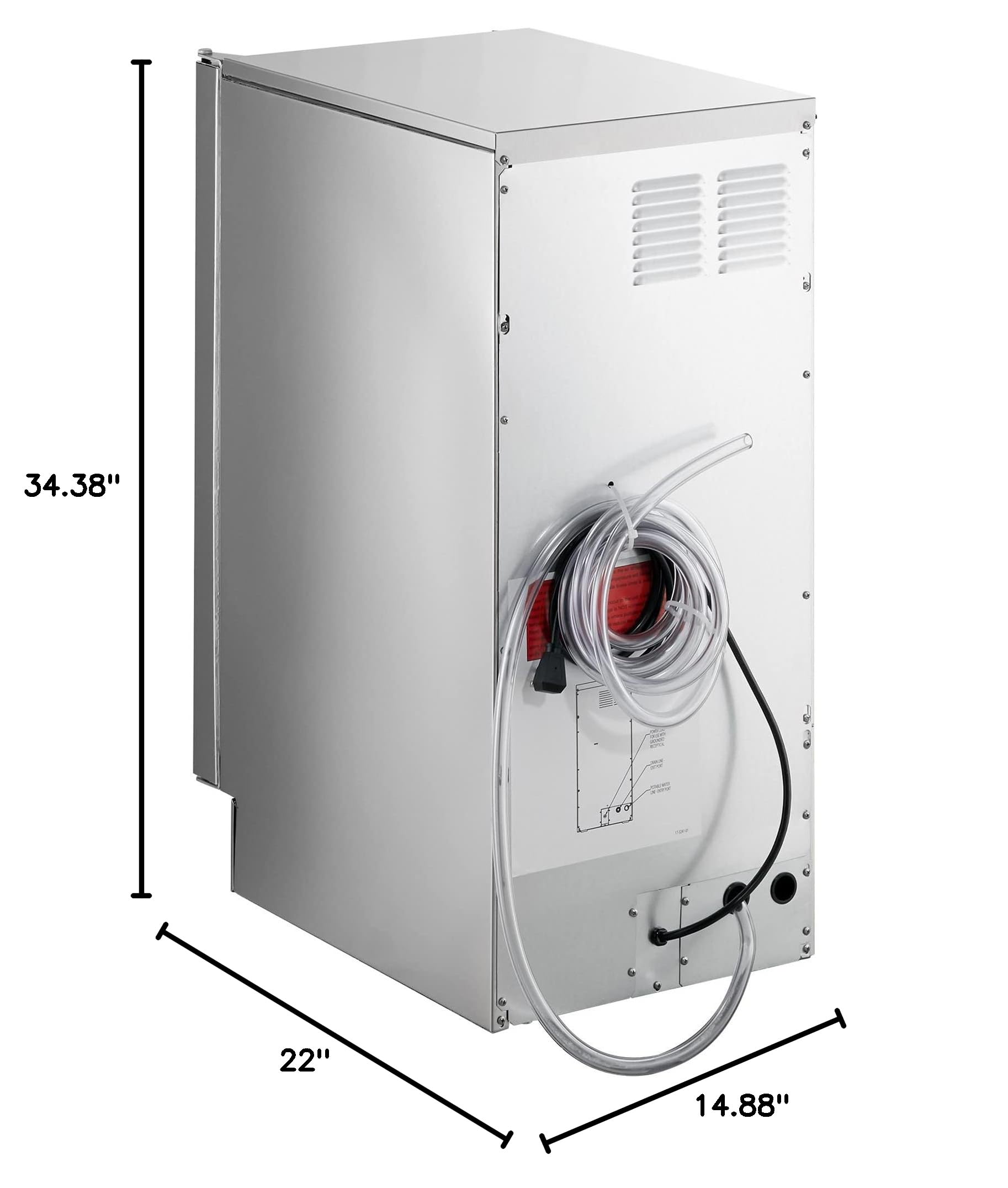 Scotsman Commercial Undercounter Gourmet Cube Ice Maker - Energy Efficient, High Capacity for Restaurants, Bars, and Home Use